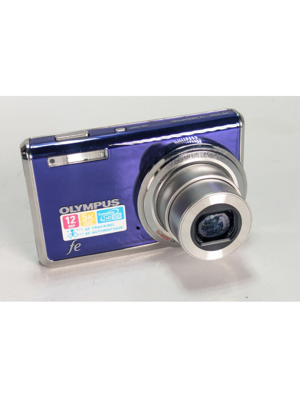 Olympus FE-5020 12MP Digital Camera Battery & Charger & Memory Card Purple - Picture 2 of 14